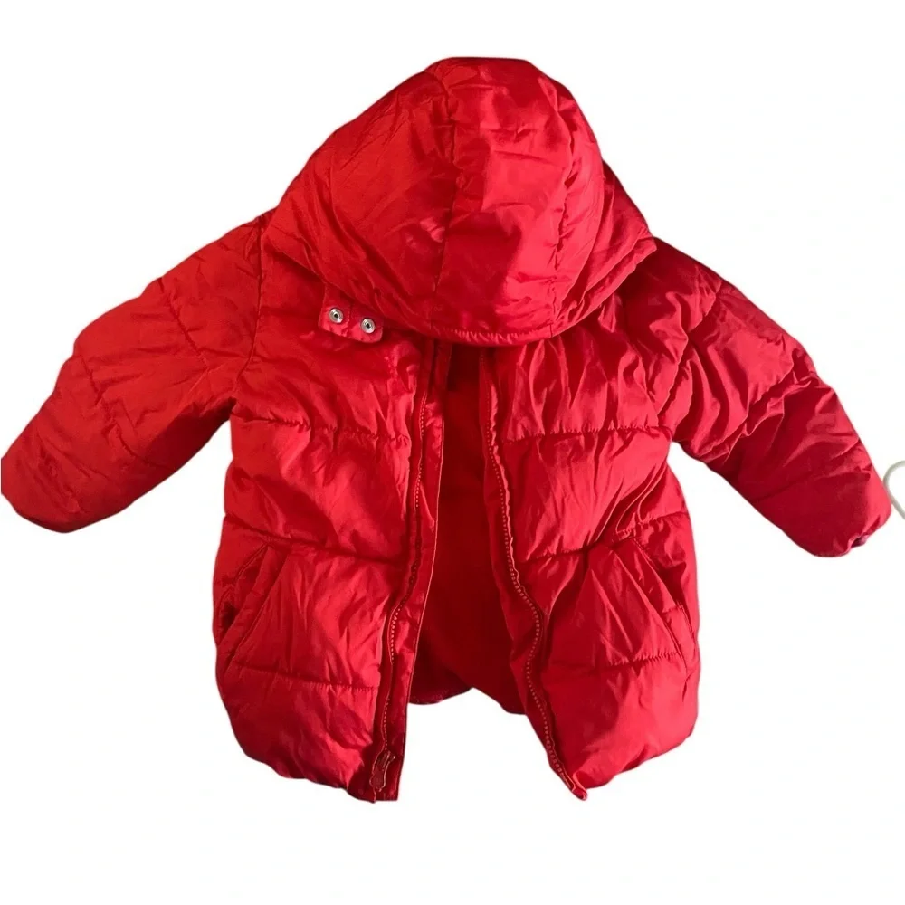 Gap Kids Red convertible Hooded Puffer Jacket boy & girls